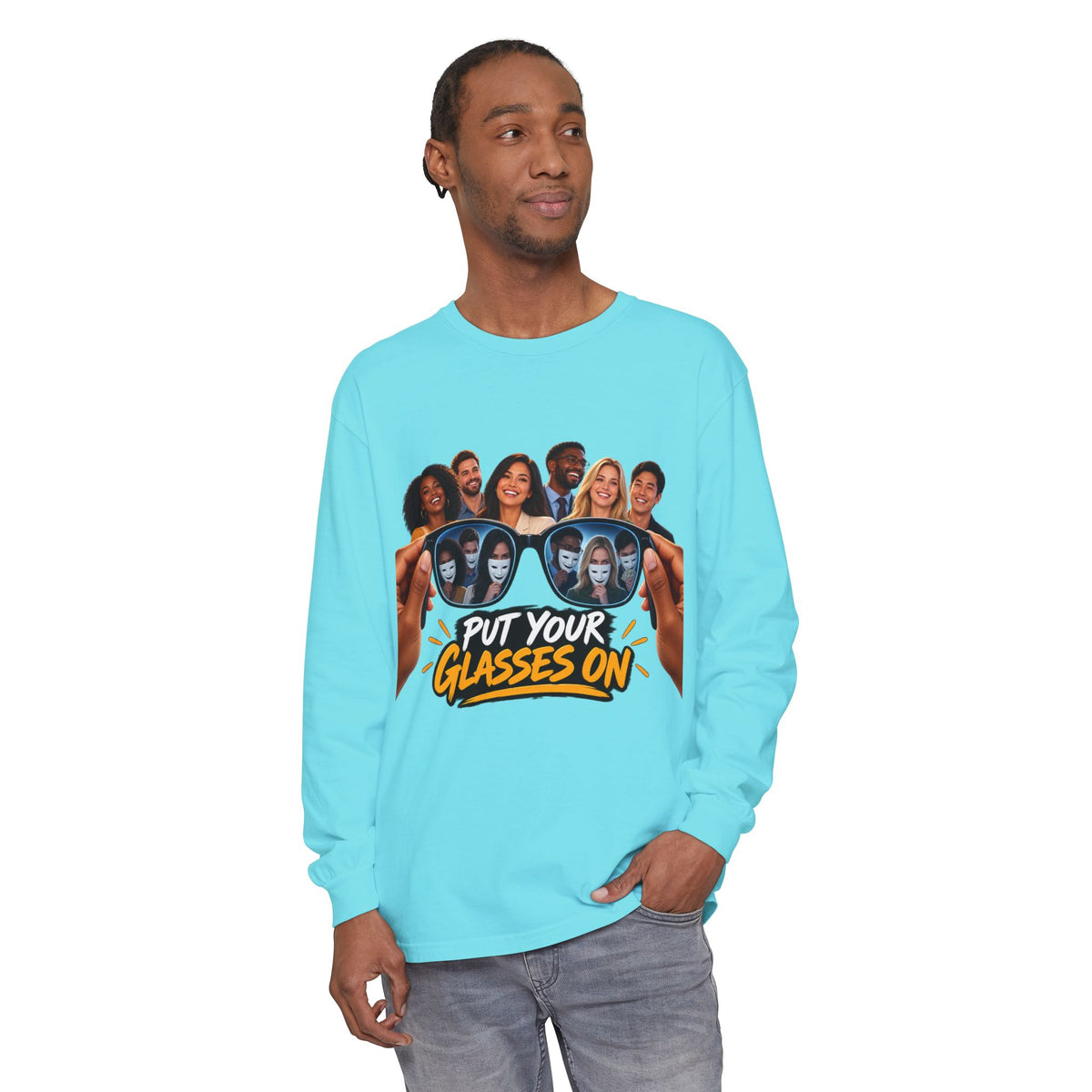 Put Your Glasses On Long Sleeve Tee