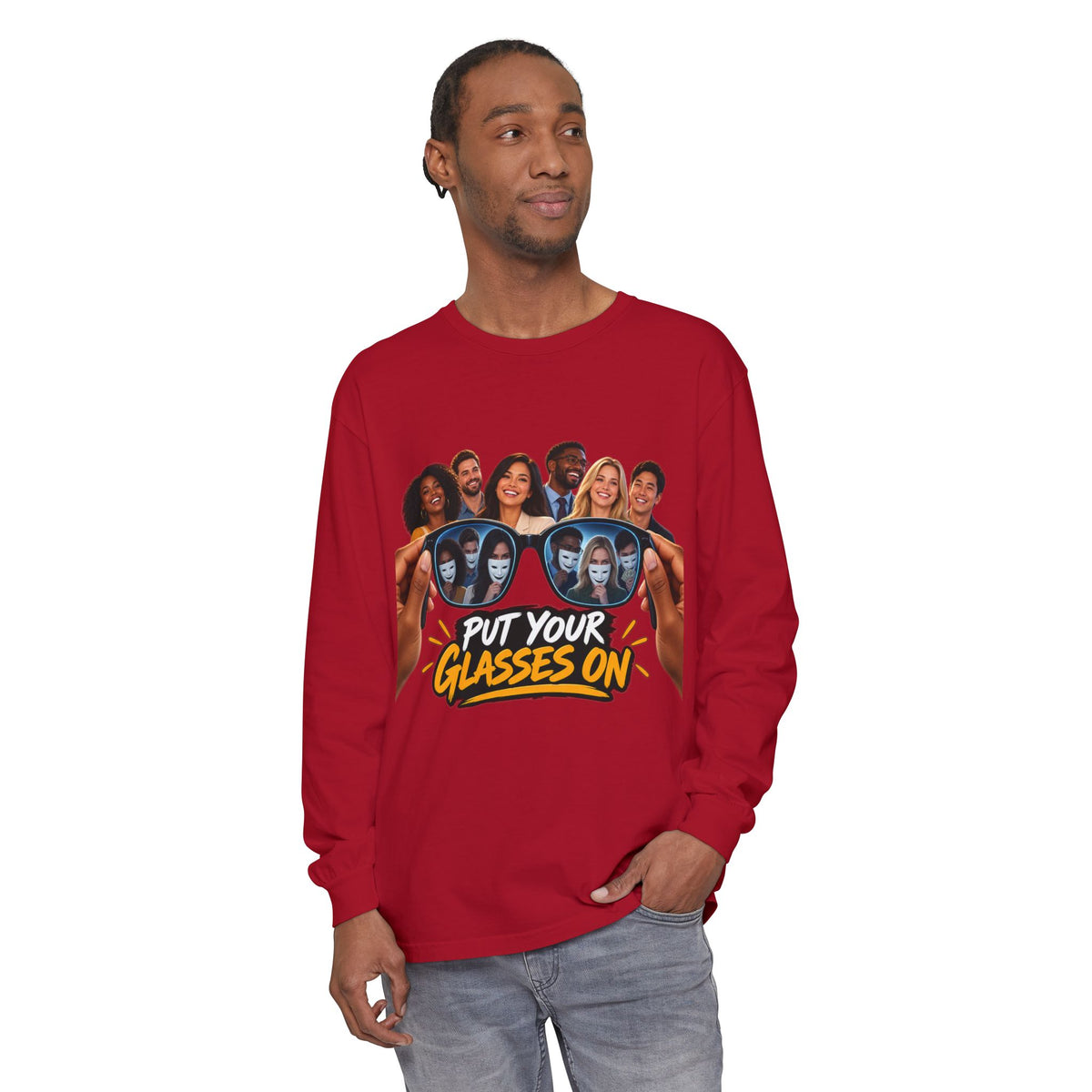 Put Your Glasses On Long Sleeve Tee