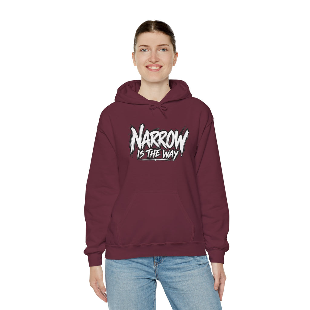 Narrow Is The Way Hoodie — Inspirational Christian Scripture Pullover