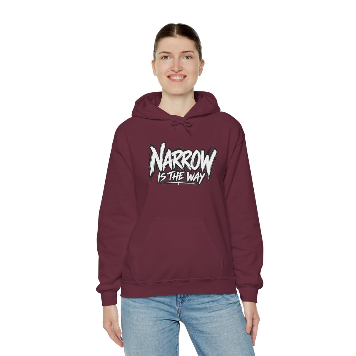 Narrow Is The Way Hoodie — Inspirational Christian Scripture Pullover