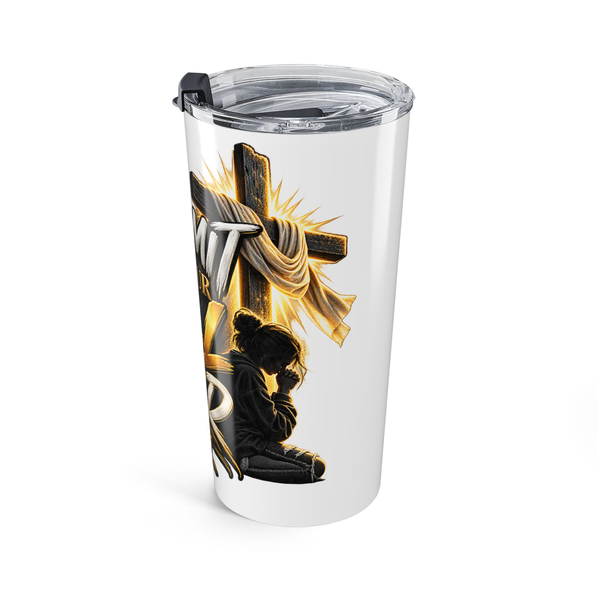 20oz Faith-Inspired Stainless Travel Tumbler — "Submit to Your Will, Lord"