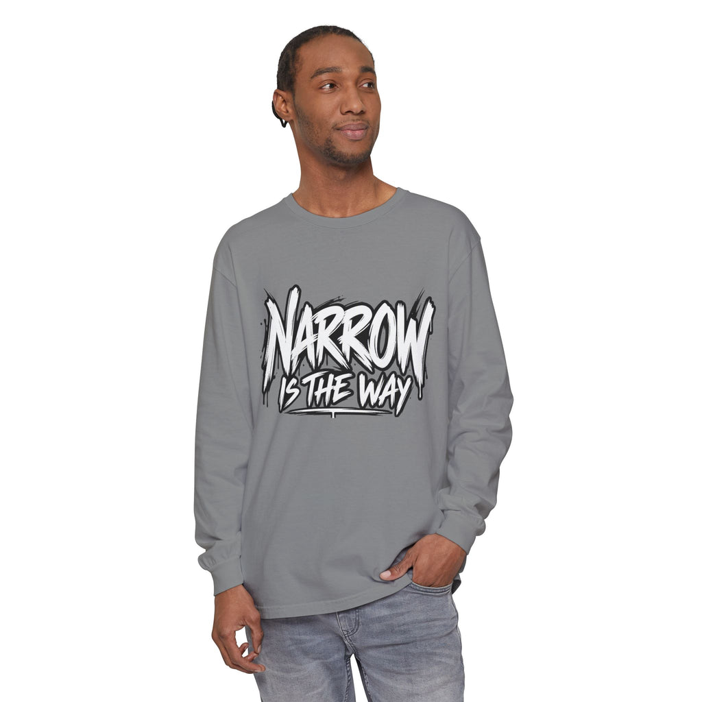 Long Sleeve Tee — "Narrow Is The Way" Graphic