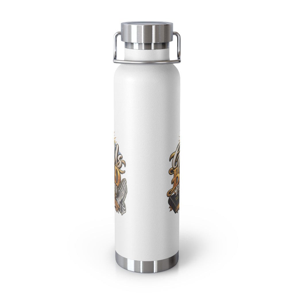 22oz Insulated Bottle — 'Give Us Bread for Today' Religious Prayer Design