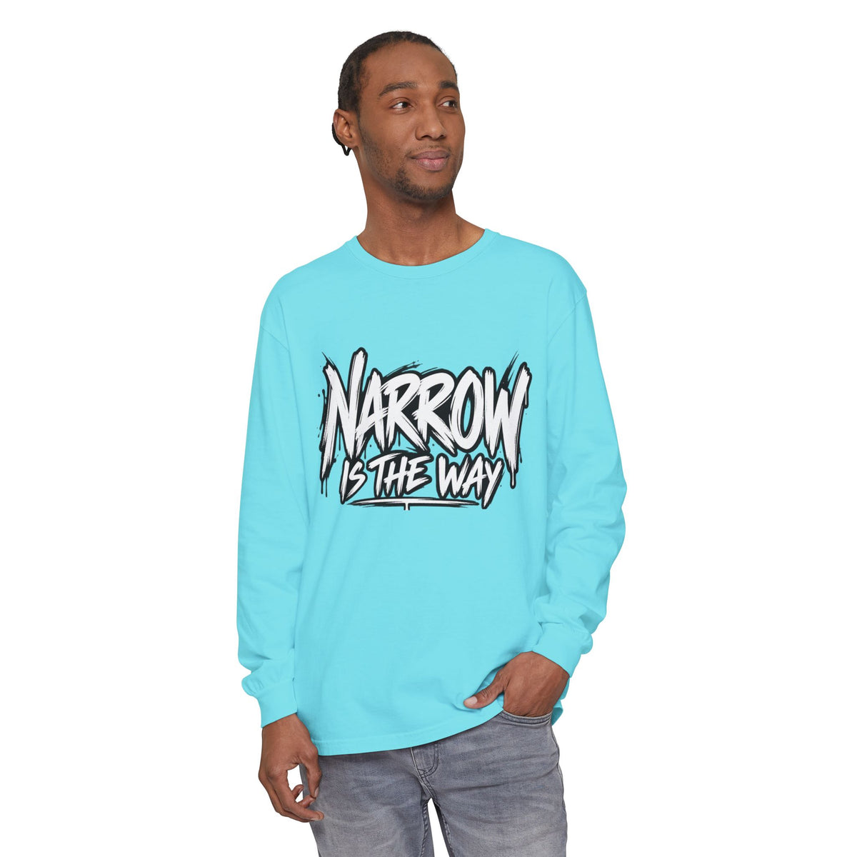 Long Sleeve Tee — "Narrow Is The Way" Graphic