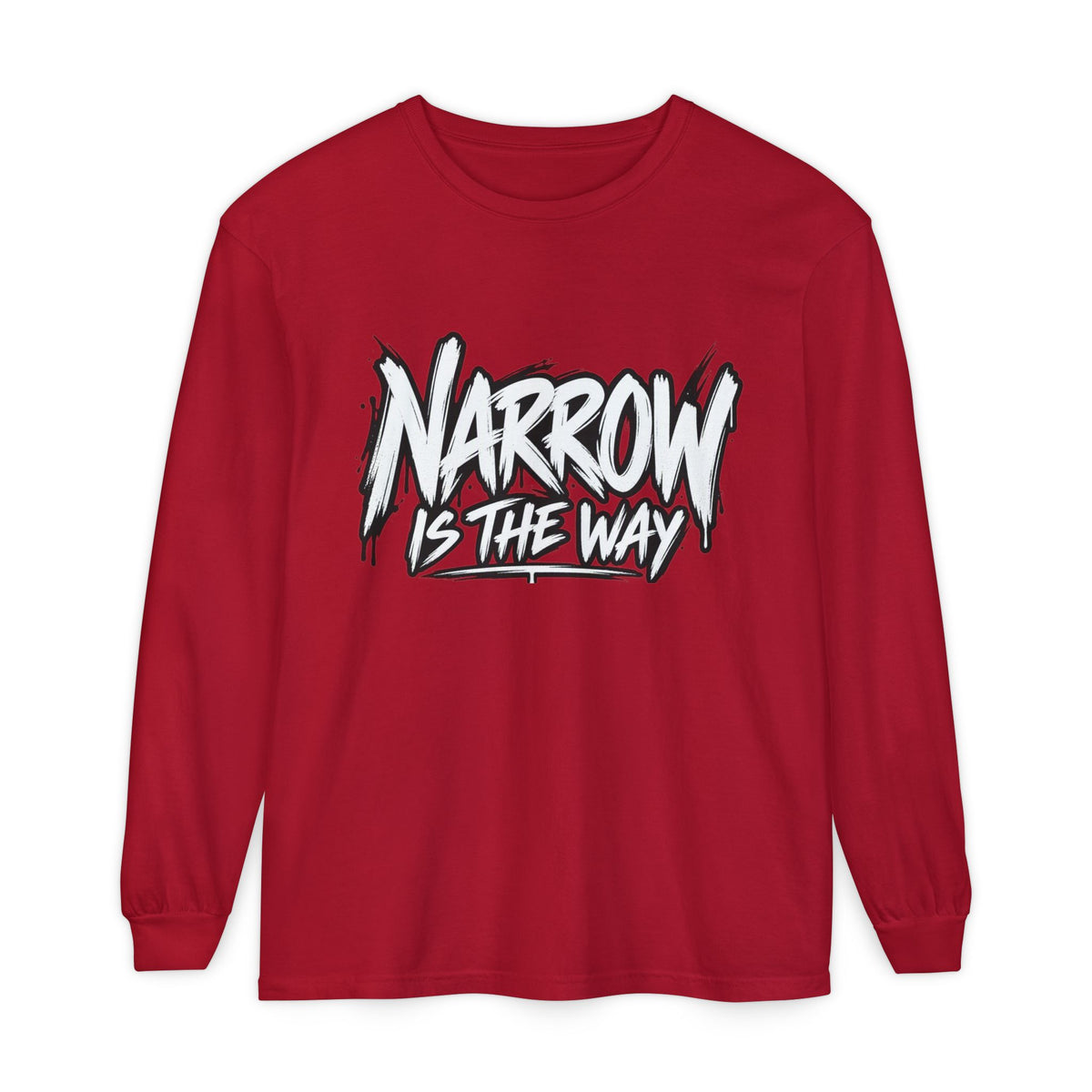 Long Sleeve Tee — "Narrow Is The Way" Graphic