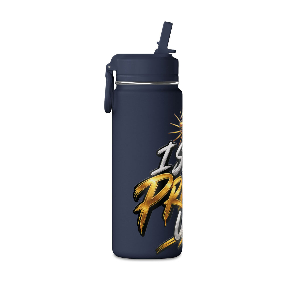 Pray Up 20oz Mini Water Bottle — Christian Cross Inspirational Sports Bottle (Pink)
