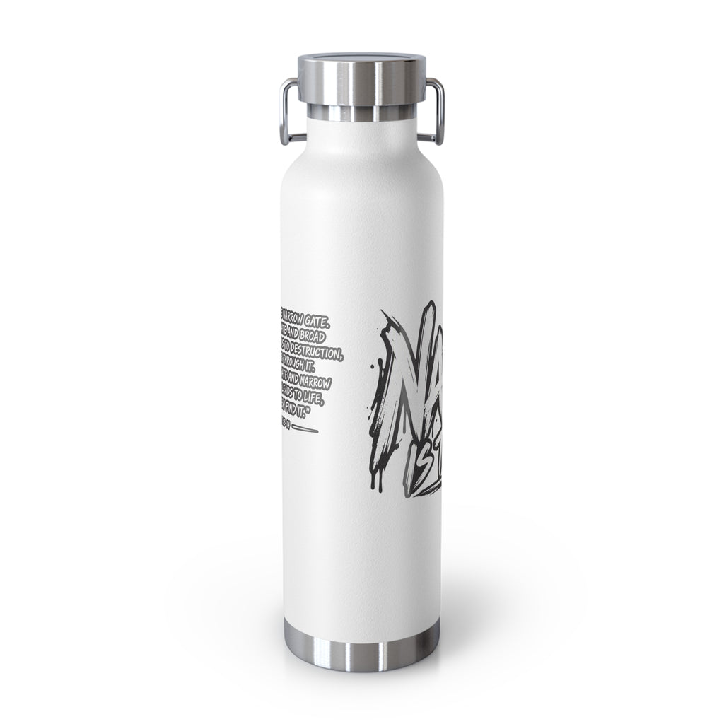 Insulated Water Bottle — 'Narrow Is the Way' Graphic 22oz
