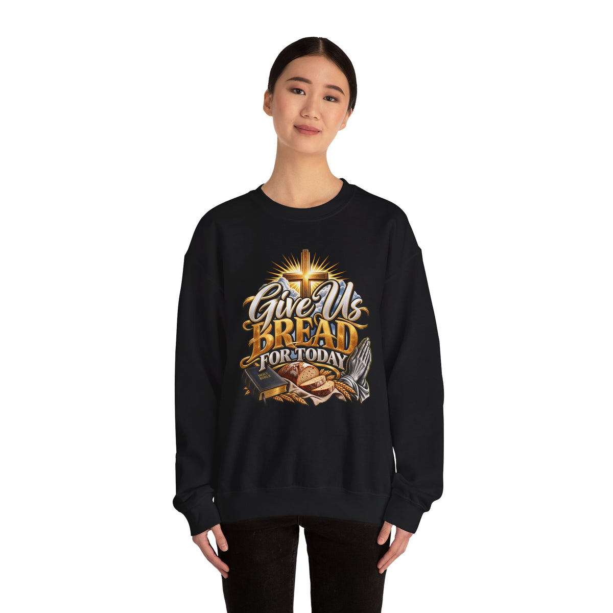 Christian 'Give Us Bread for Today' Crewneck Sweatshirt