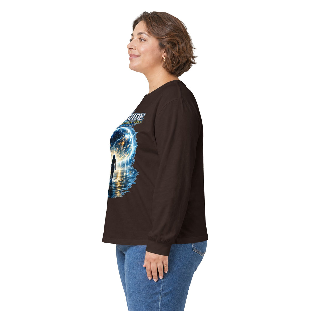 7th Guide Long Sleeve Tee — Cosmic Guide Graphic Shirt