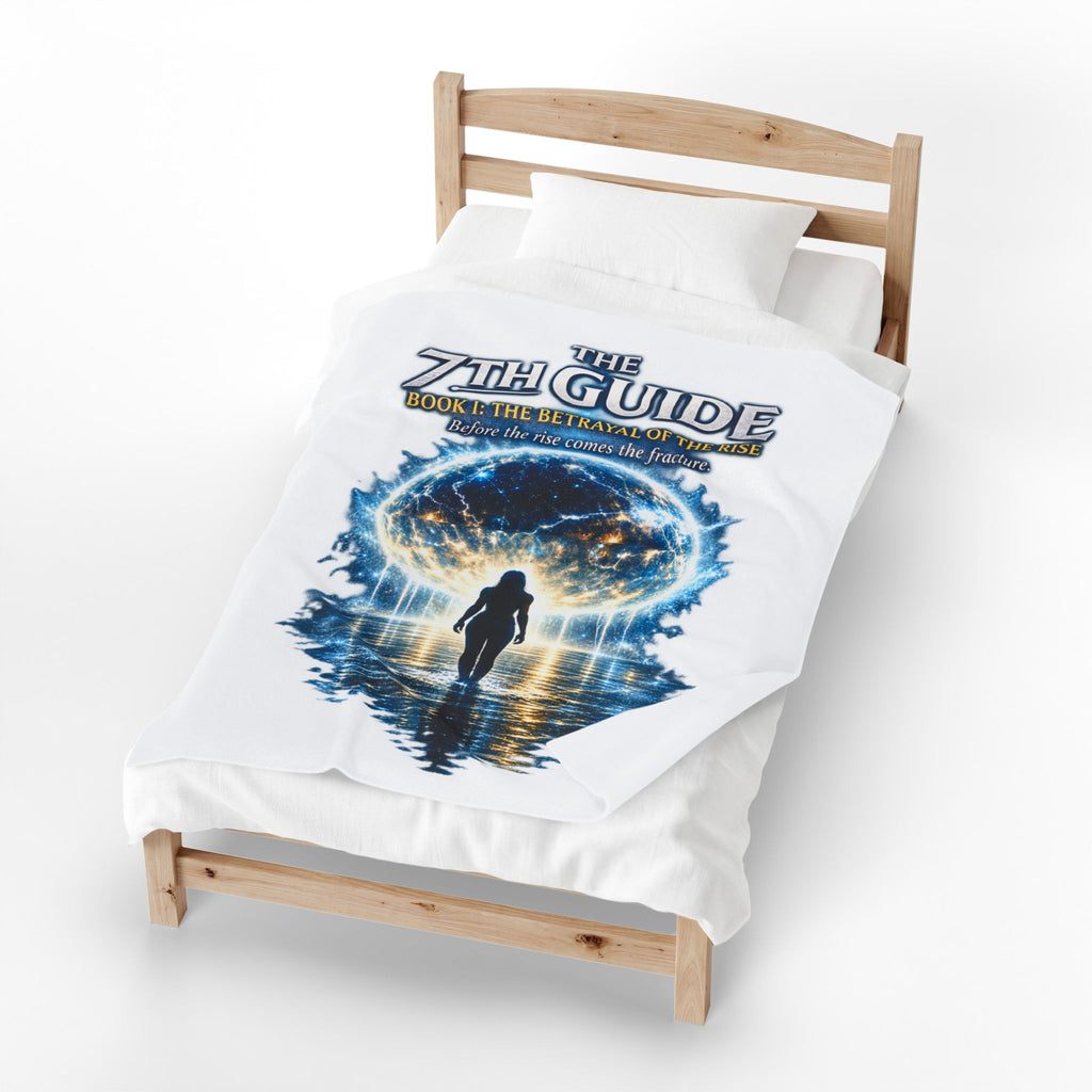 Velveteen Plush Blanket — "The 7th Guide" Sci‑Fi Novel Art Throw