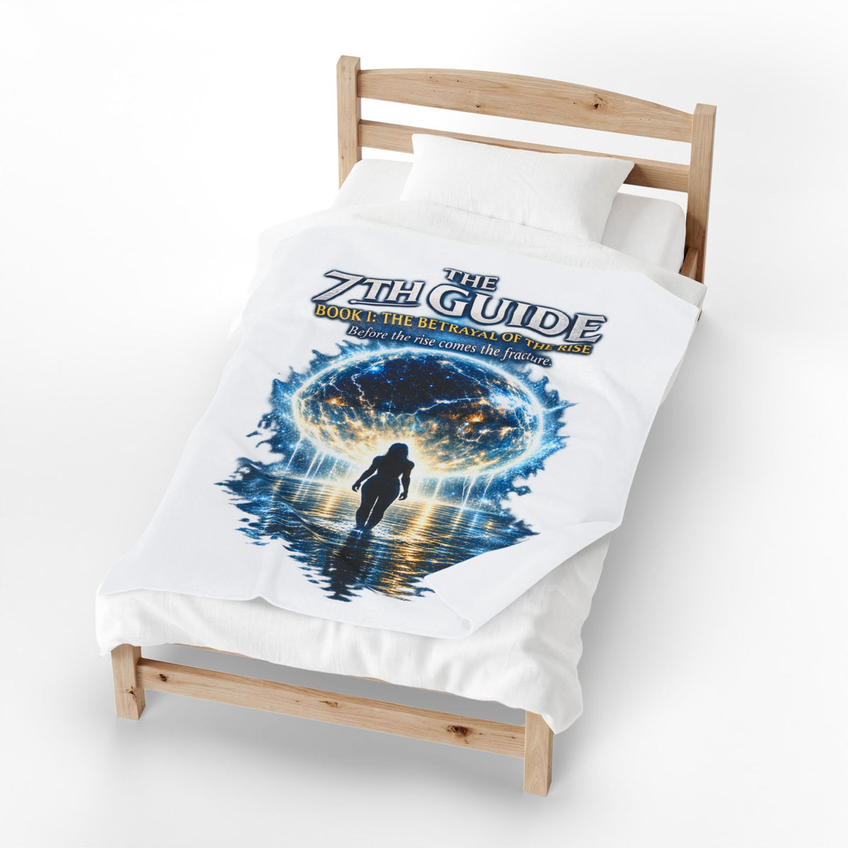 Velveteen Plush Blanket — "The 7th Guide" Sci‑Fi Novel Art Throw