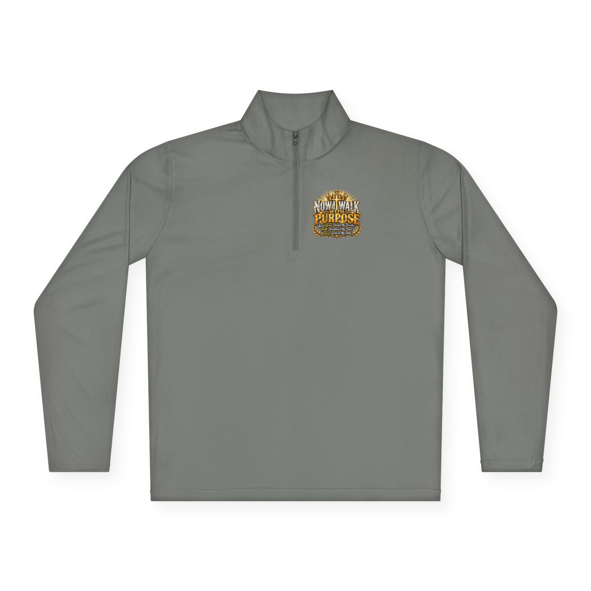 Now I Walk in Purpose Inspirational Quarter-Zip Pullover