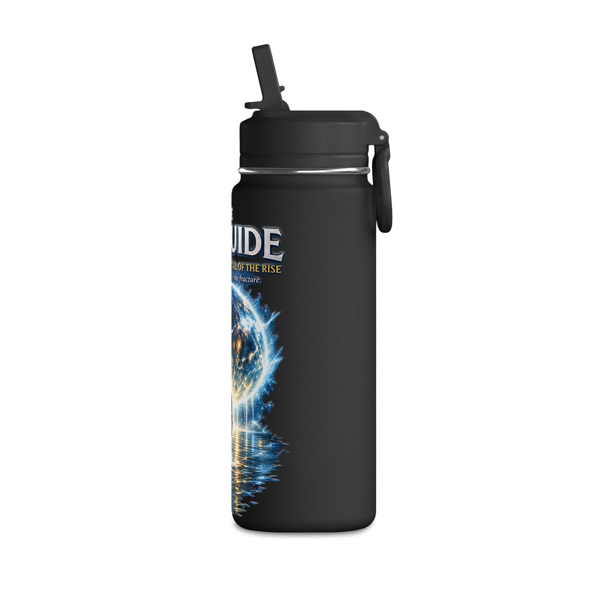 20oz Stainless Water Bottle — "The 7th Guide" Sci‑Fi Book Artwork