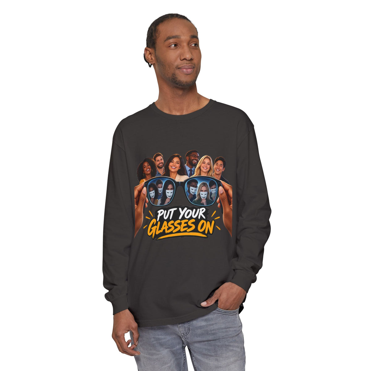 Put Your Glasses On Long Sleeve Tee