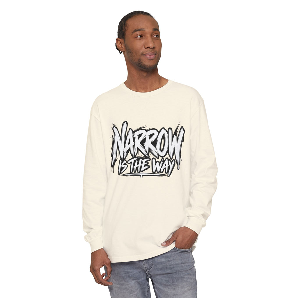 Long Sleeve Tee — "Narrow Is The Way" Graphic