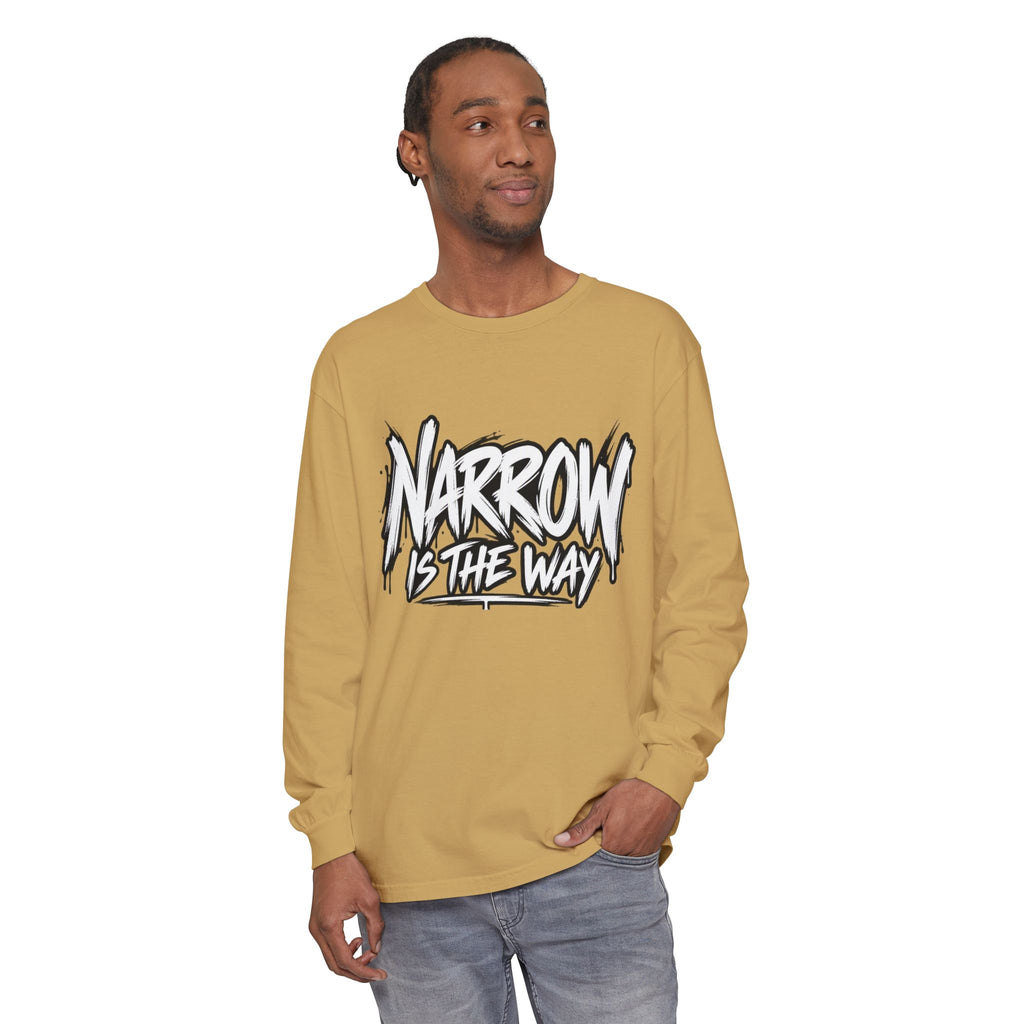 Long Sleeve Tee — "Narrow Is The Way" Graphic