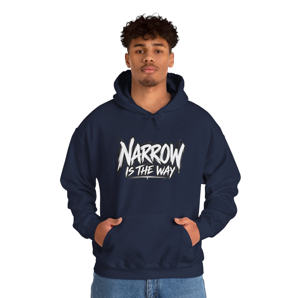Narrow Is The Way Hoodie — Inspirational Christian Scripture Pullover