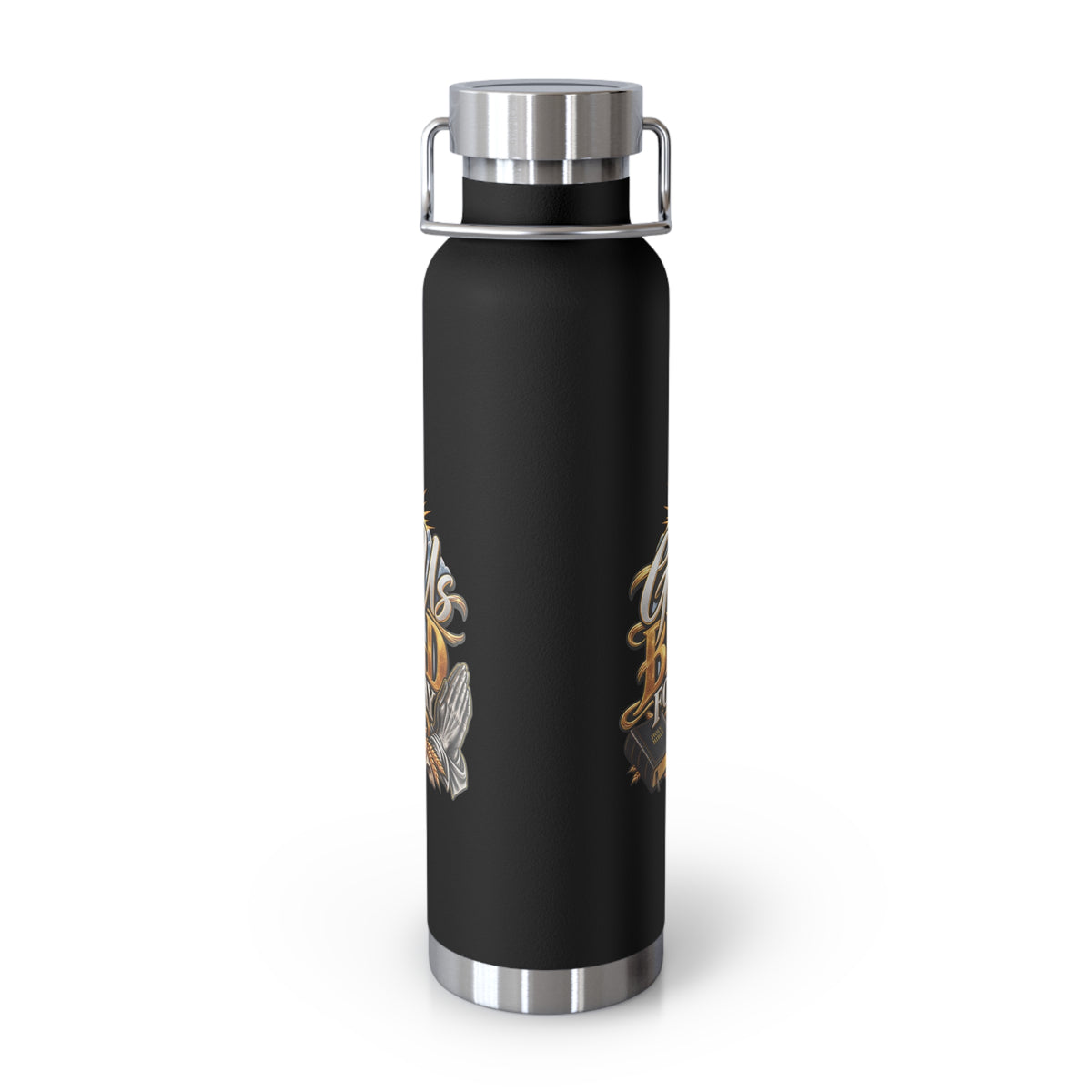 Insulated Water Bottle — "Give Us Bread for Today" Religious Travel Flask (22oz)