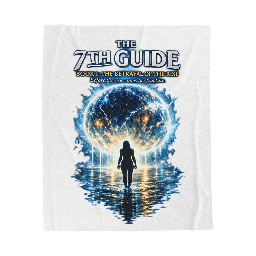 Velveteen Plush Blanket — "The 7th Guide" Sci‑Fi Novel Art Throw