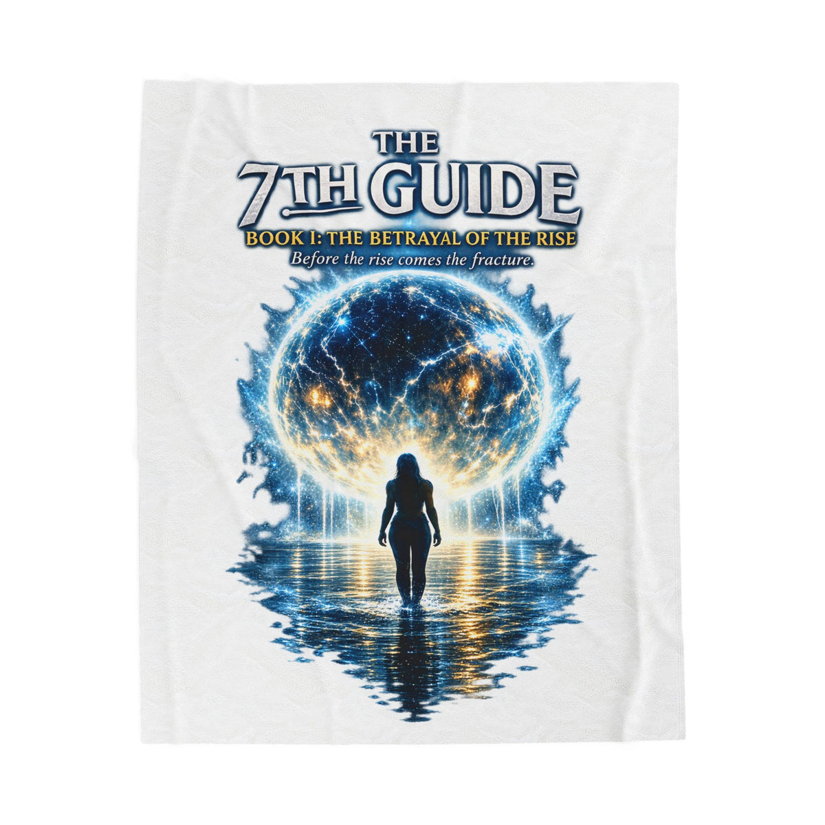 Velveteen Plush Blanket — "The 7th Guide" Sci‑Fi Novel Art Throw