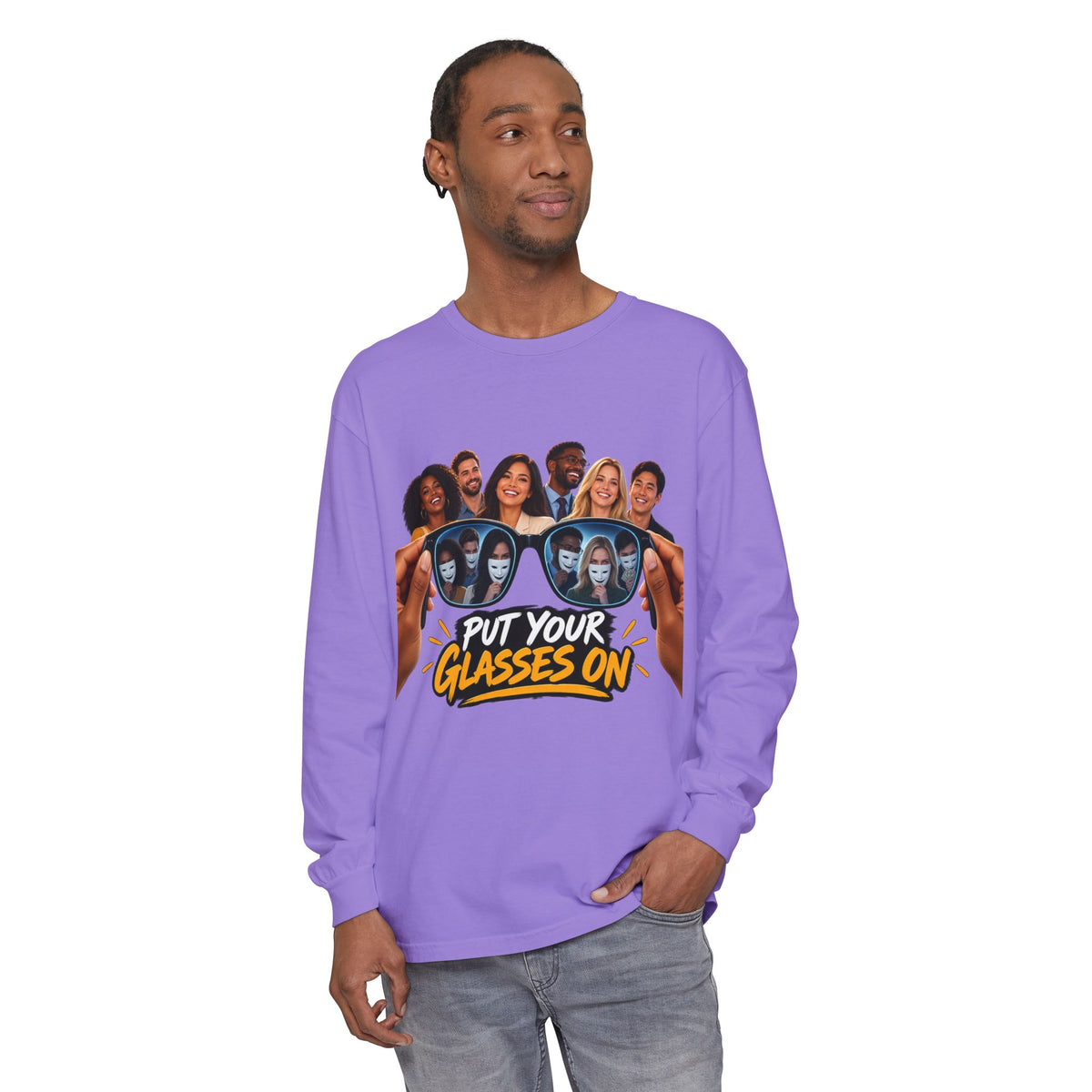 Put Your Glasses On Long Sleeve Tee