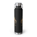 22oz Copper Vacuum Water Bottle — Gold 'Old Street Media LLC' Logo Insulated Flask