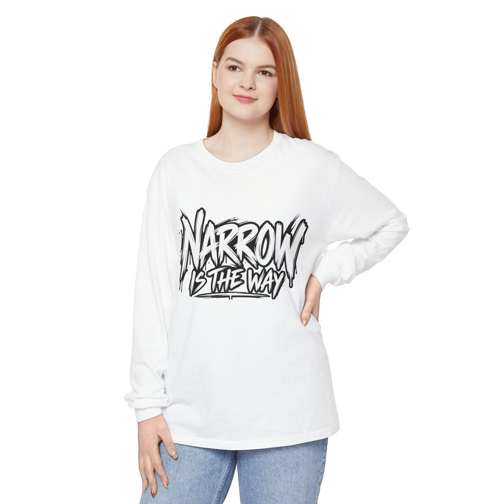 Long Sleeve Tee — "Narrow Is The Way" Graphic