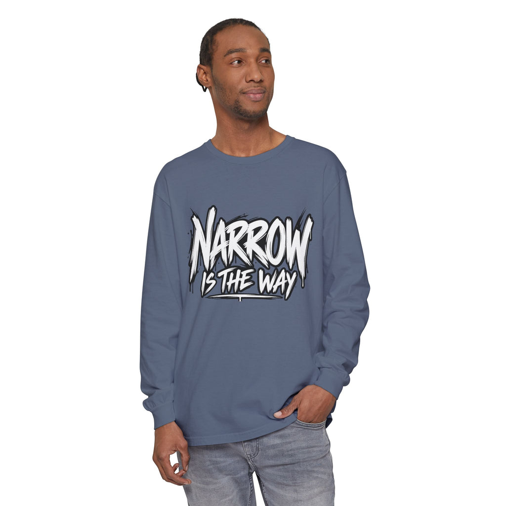 Long Sleeve Tee — "Narrow Is The Way" Graphic